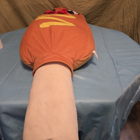 Jumbo Corndog Plush Bean Bag Stuffed Animal 50”  Classic Toy Carnival Bow Tie - Picture 10 of 16